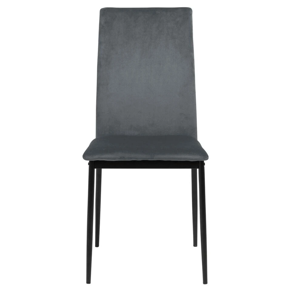 Sohome Eetkamerstoel - Set Van 4 - Sabreen - Velvet - Grijs 4 Sohome Eetkamerstoel - Set Van 4 - Sabreen - Velvet - Grijs - Afbeelding 2