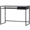 WOOOD Teun Bureau Met Lade - Metaal - Zwart - 110x76x50