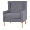 VidaXL Fauteuil Stof Grijs -Meubelpromotie 1727154074