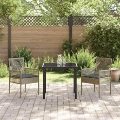 VidaXL - Tuinstoel - Grijs - Poly Rattan - 53 X 60 X 85cm -Meubelpromotie 178e58536dff475fb463507cdc592a33