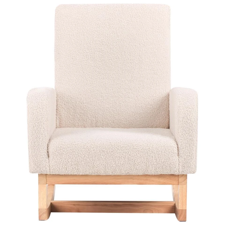 NORBY - Schommelstoel Voor Kinderen - Lichtbeige - Bouclé 8 NORBY - Schommelstoel Voor Kinderen - Lichtbeige - Bouclé - Afbeelding 6