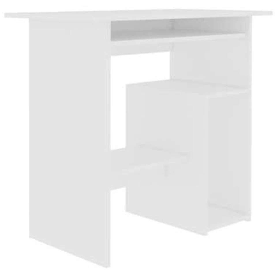 VidaXL Bureau 80x45x74 Cm Spaanplaat Wit 3 VidaXL Bureau 80x45x74 Cm Spaanplaat Wit