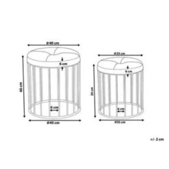 Beliani Hocker LUBBOCK - Blauw Fluweel 8 Beliani Hocker LUBBOCK - Blauw Fluweel -Meubelpromotie 1976426725 0102