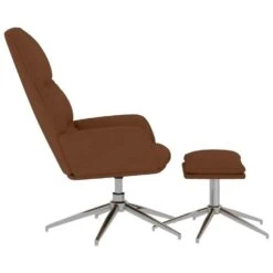 VidaXL Relaxstoel Met Voetenbank Kunstsuède Bruin 8 VidaXL Relaxstoel Met Voetenbank Kunstsuède Bruin -Meubelpromotie 19857bcab0b0441494a3e0aed428ec48