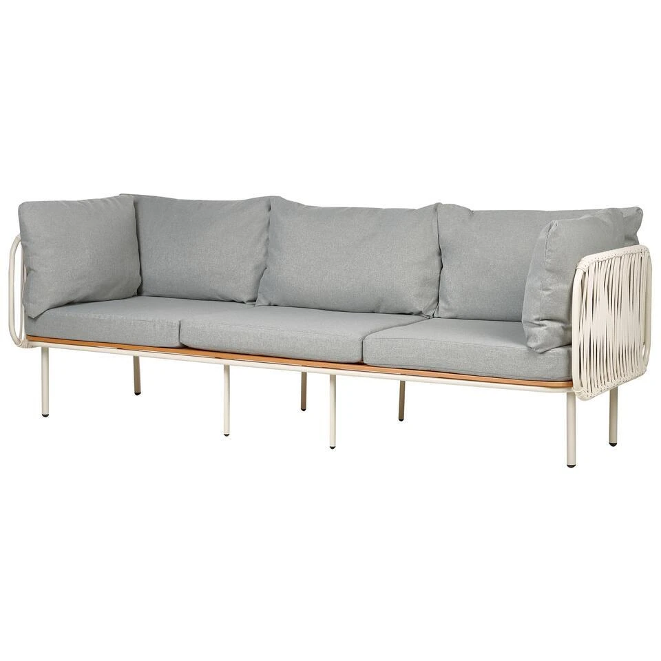 SENISE - Loungeset Voor 3 - Grijs - Aluminium 8 SENISE - Loungeset Voor 3 - Grijs - Aluminium - Afbeelding 6