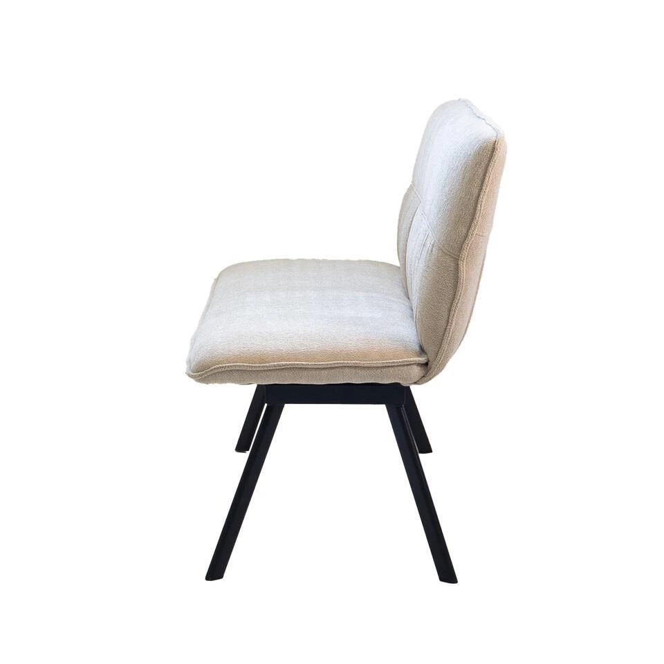 Eetkamerbank Rechthoek - Beige Stof - 160x60x88cm - Harper 6 Eetkamerbank Rechthoek - Beige Stof - 160x60x88cm - Harper - Afbeelding 4