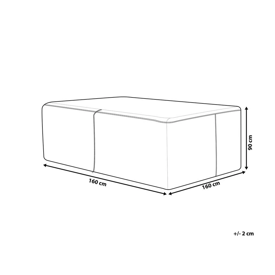 Beliani Meubelhoes CHUVA - Grijs Pvc 4 Beliani Meubelhoes CHUVA - Grijs Pvc - Afbeelding 2