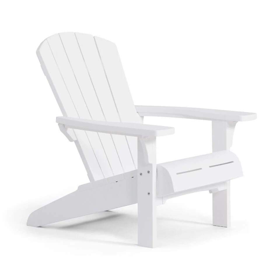 Keter Troy Adirondack Tuinstoel - Set Van 2 - 85x80x96.5cm - Wit 4 Keter Troy Adirondack Tuinstoel - Set Van 2 - 85x80x96.5cm - Wit - Afbeelding 2