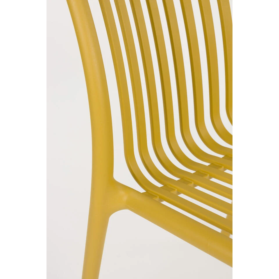 Housecraft Living Mante Tuinstoelen Kunststof Geel - Set Van 4 10 Housecraft Living Mante Tuinstoelen Kunststof Geel - Set Van 4 - Afbeelding 8