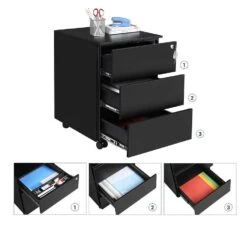 Bureau Ladeblok Verrijdbaar Incl. Slot - 55x45x39cm - Zwart 14 Bureau Ladeblok Verrijdbaar Incl. Slot - 55x45x39cm - Zwart -Meubelpromotie 1cb3467cac3e4dbfa4ec6d2b941d62dd