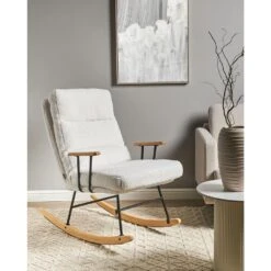 ESKELIN - Schommelstoel - Off-white - Bouclé -Meubelpromotie 1ddc8d712a7e40b0ba701ecef8223f7f