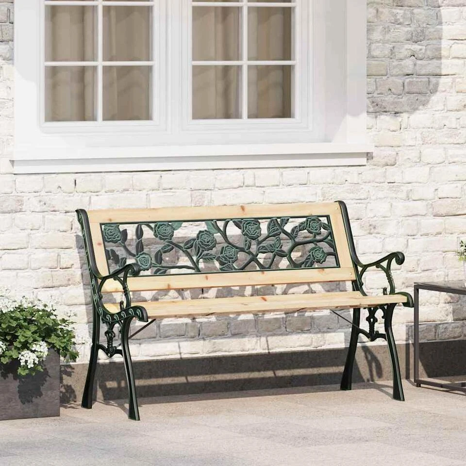 VidaXL - Tuin Zitplaatsen - Bruin - Hout - 116 X 54 X 73cm 4 VidaXL - Tuin Zitplaatsen - Bruin - Hout - 116 X 54 X 73cm - Afbeelding 2