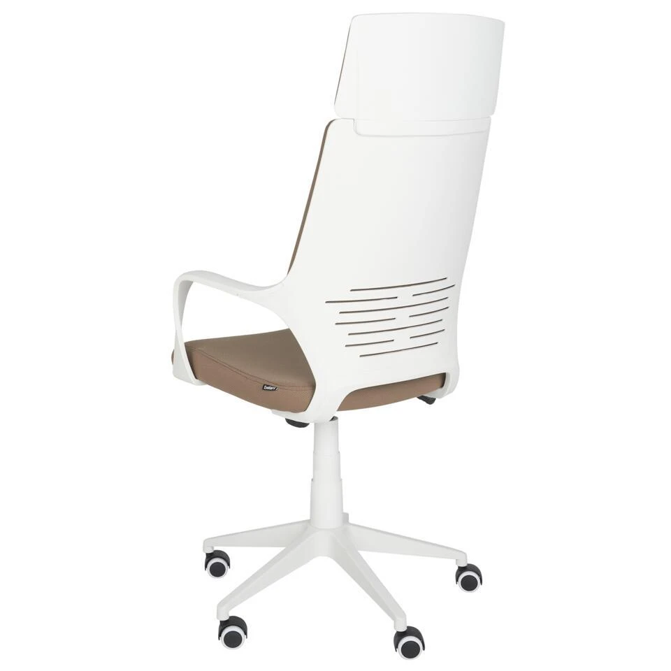 DELIGHT - Bureaustoel - Bruin/Wit - Polyester 10 DELIGHT - Bureaustoel - Bruin/Wit - Polyester - Afbeelding 8