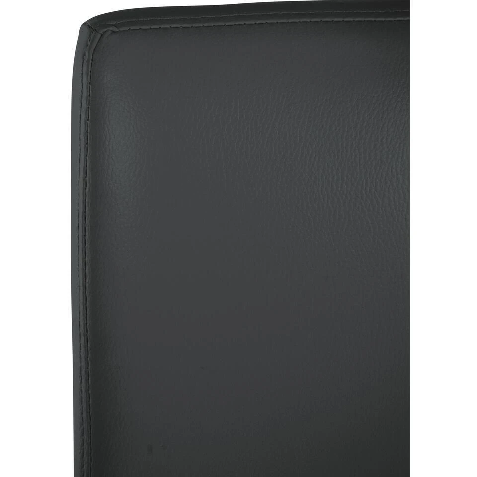 CLP Barkruk Freeport Zwart Frame - Kunstleer - Donkergrijs 6 CLP Barkruk Freeport Zwart Frame - Kunstleer - Donkergrijs - Afbeelding 4