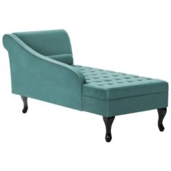 PESSAC - Chaise Longue - Groenblauw - Rechterzijde - Fluweel 20 PESSAC - Chaise Longue - Groenblauw - Rechterzijde - Fluweel -Meubelpromotie 21fa65758b7c479aa540213729fb14cb