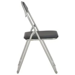 VidaXL Eetkamerstoelen Inklapbaar 2 St Kunstleer Zwart -Meubelpromotie 22164119ed79442a9038f575af0e95e6