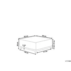 Beliani Ottomaan ROVIGO - Grijs Polyester -Meubelpromotie 2238ba87515945cfbe7007e9462ae7a9