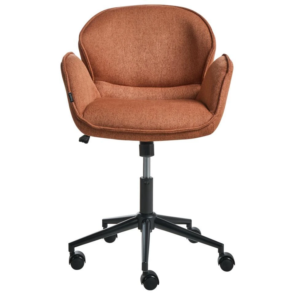 BELMAR - Bureaustoel - Oranje - Polyester 7 BELMAR - Bureaustoel - Oranje - Polyester - Afbeelding 5