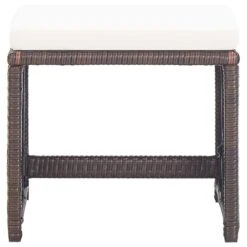 VidaXL Tuinkrukken 2 St Met Kussens Poly Rattan Bruin -Meubelpromotie 231432c37cc745d59351cdb1e9707a61