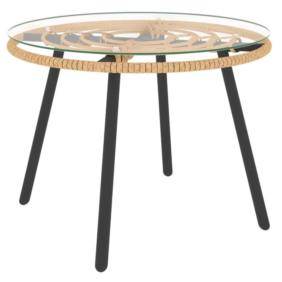 VidaXL - Loungeset - Antraciet - Poly Rattan - 3 Stuks - Met Kussens 8 VidaXL - Loungeset - Antraciet - Poly Rattan - 3 Stuks - Met Kussens - Afbeelding 6