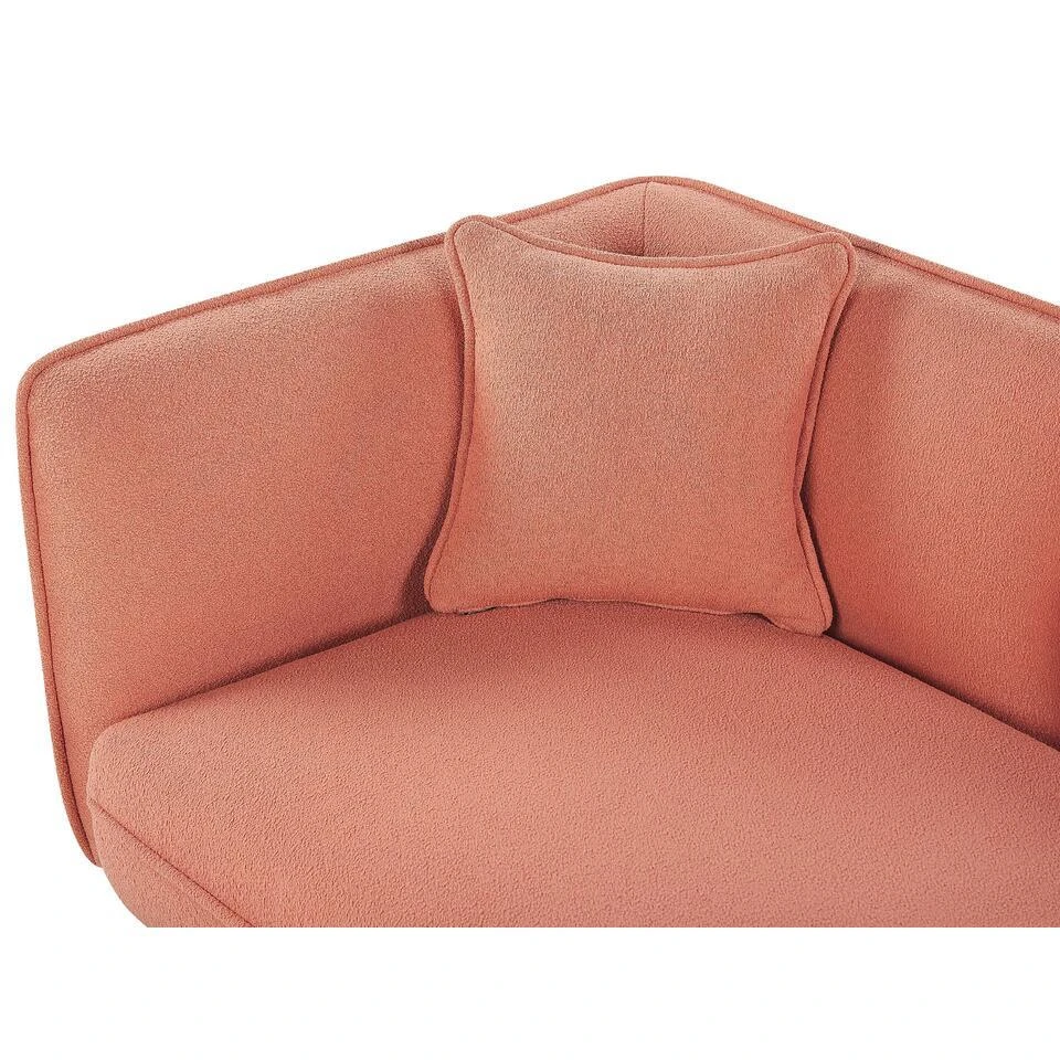 CHEVANNES - Chaise Longue - Roze - Linkszijdig - Polyester 10 CHEVANNES - Chaise Longue - Roze - Linkszijdig - Polyester - Afbeelding 8
