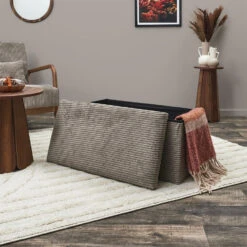 Home Deco Poef - Cocoonen - MDF/polyester - Taupe - 76 X 38 Cm 18 Home Deco Poef - Cocoonen - MDF/polyester - Taupe - 76 X 38 Cm -Meubelpromotie 2444fe315ee74f7093359cb096a242fe