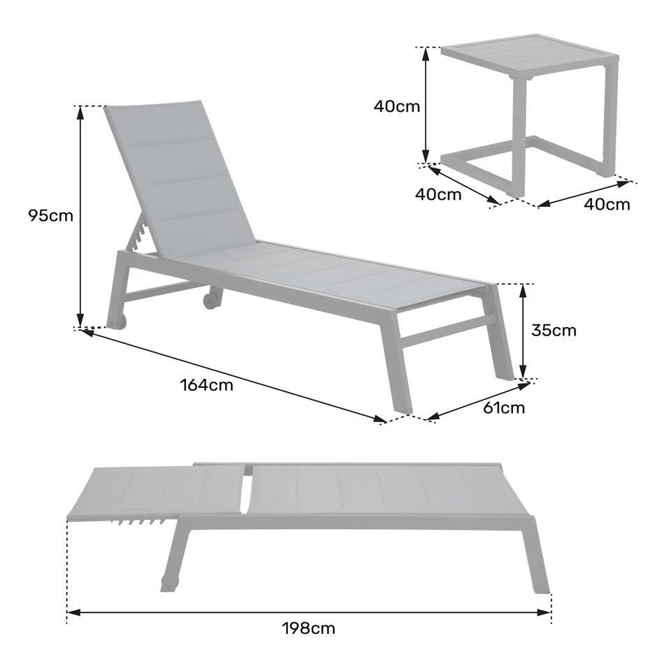 Happy Garden Transat BARBADOS - Oranje - Aluminium 10 Happy Garden Transat BARBADOS - Oranje - Aluminium - Afbeelding 8