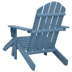 VidaXL - Tuinstoel Adirondack - Blauw - Hout - Met Voetenbank 13 VidaXL - Tuinstoel Adirondack - Blauw - Hout - Met Voetenbank -Meubelpromotie 25ae7a49f5034203a6b646200d741dfe