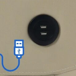 CLP Fauteuil Andover Zwart Frame - Kunstleer - Creme -Meubelpromotie 2684d01fabcc46b4a0d825b4a1b2ec7f