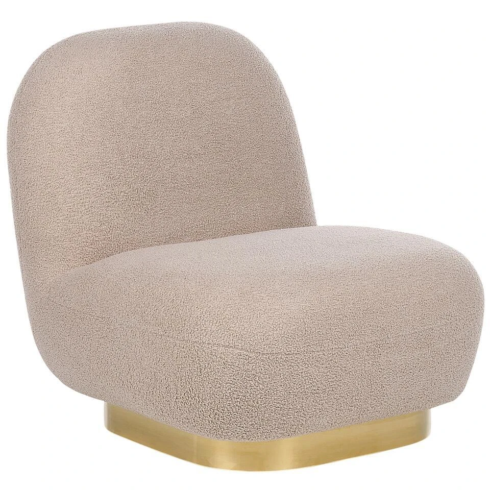 LOVIISA - Fauteuil - Beige - Polyester 7 LOVIISA - Fauteuil - Beige - Polyester - Afbeelding 5