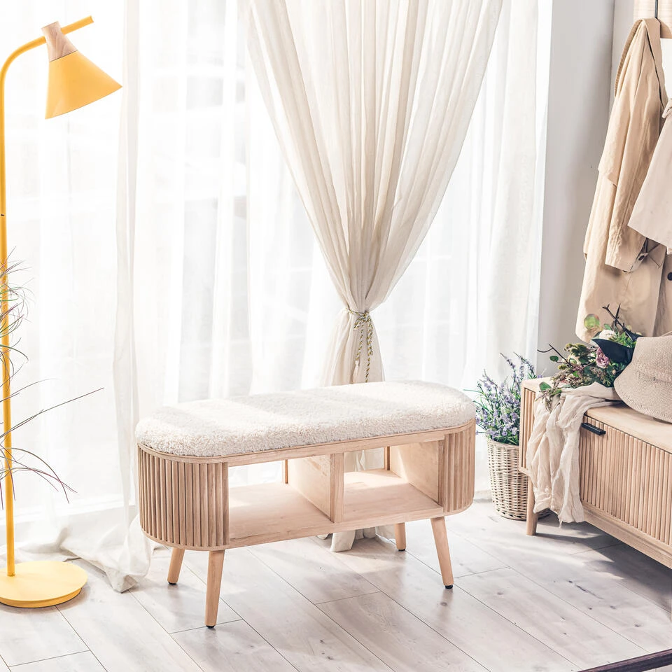 Bank Met Opbergruimte In Grenen En Witte Lussen 9 Bank Met Opbergruimte In Grenen En Witte Lussen - Afbeelding 7