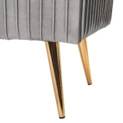 Beliani Hocker PATERSON - Grijs Fluweel -Meubelpromotie 275bb4cd90454ed087821d2588a88336