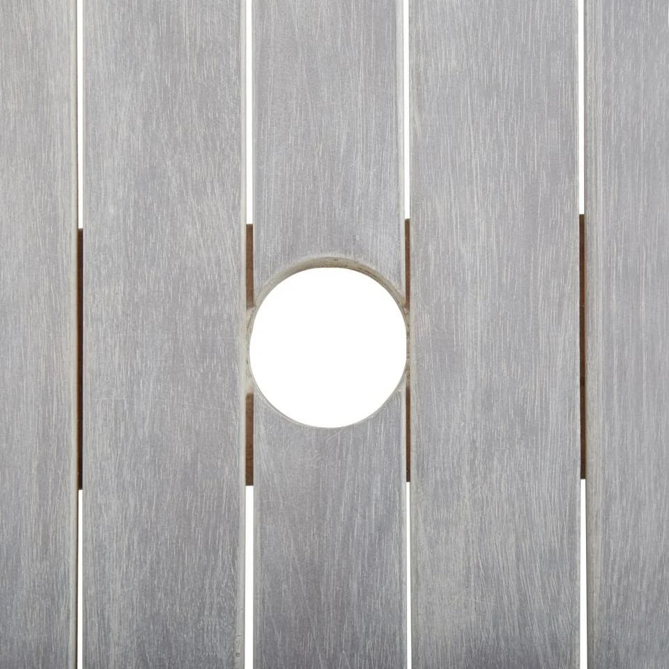 VidaXL - Tuintafel - Grijs - Massief Acaciahout - 200 X 100 X 75 Cm 8 VidaXL - Tuintafel - Grijs - Massief Acaciahout - 200 X 100 X 75 Cm - Afbeelding 6