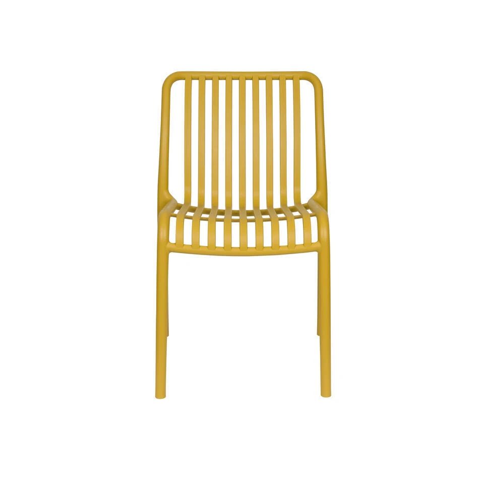 Housecraft Living Mante Tuinstoelen Kunststof Geel - Set Van 4 6 Housecraft Living Mante Tuinstoelen Kunststof Geel - Set Van 4 - Afbeelding 4