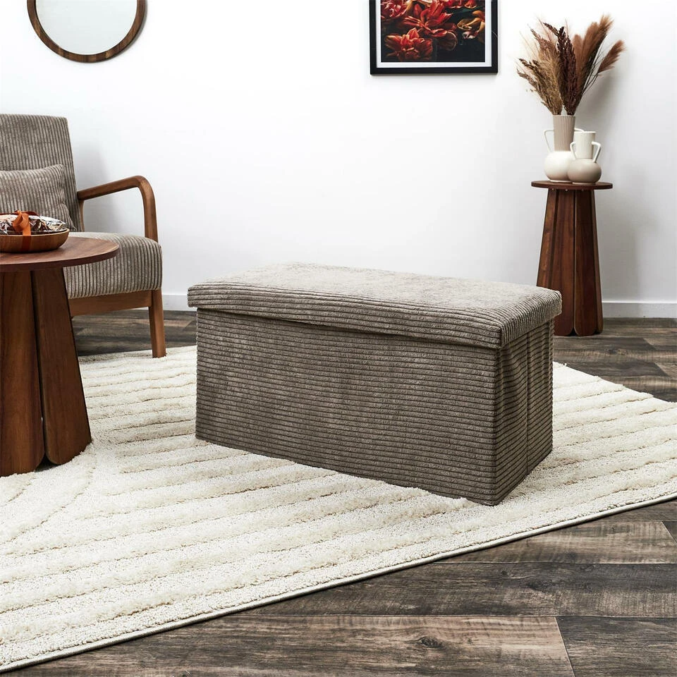 Home Deco Poef - Cocoonen - MDF/polyester - Taupe - 76 X 38 Cm 11 Home Deco Poef - Cocoonen - MDF/polyester - Taupe - 76 X 38 Cm - Afbeelding 9