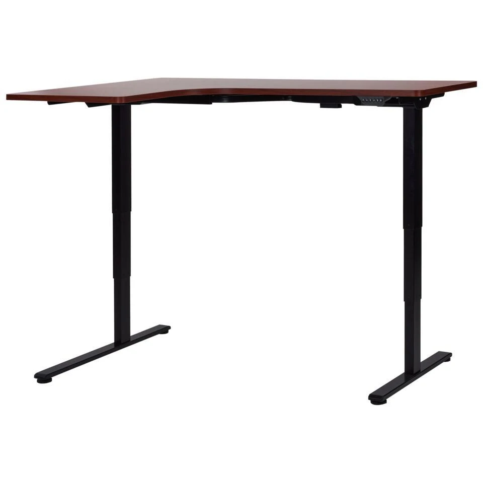 DESTINES - Elektrisch Bureau - Zwart/Donkerhout - Links - Vezelplaat 8 DESTINES - Elektrisch Bureau - Zwart/Donkerhout - Links - Vezelplaat - Afbeelding 6