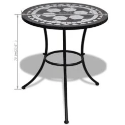 VidaXL Bistrotafel 60 Cm Mozaïek Zwart En Wit -Meubelpromotie 2c3e9d22edf94fb2a24cb4117c94027f