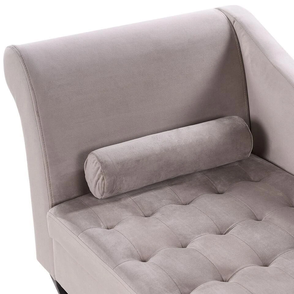 PESSAC - Chaise Longue - Taupe - Linkerzijde - Fluweel 13 PESSAC - Chaise Longue - Taupe - Linkerzijde - Fluweel - Afbeelding 11