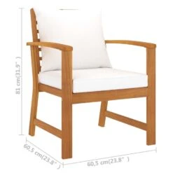 VidaXL Tuinstoelen 2 St Met Crèmekleurig Kussen Massief Acaciahout 9 VidaXL Tuinstoelen 2 St Met Crèmekleurig Kussen Massief Acaciahout -Meubelpromotie 2c6ca13c4589471eb719fef30fa4995f