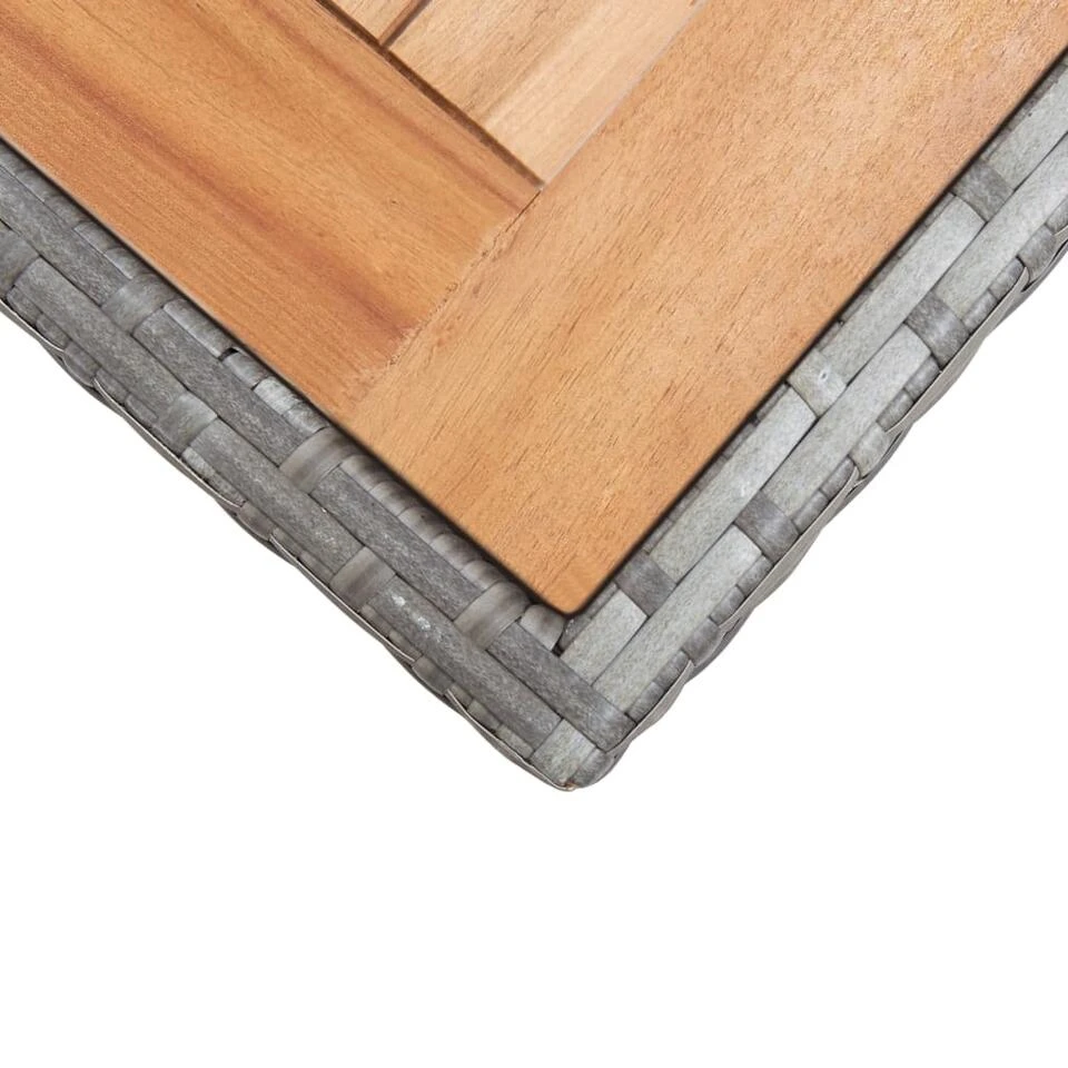 VidaXL Tuintafel 123x60x74 Cm Massief Acaciahout Antraciet En Bruin 6 VidaXL Tuintafel 123x60x74 Cm Massief Acaciahout Antraciet En Bruin - Afbeelding 4