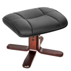 Tectake TV-fauteuil Met Krukje Model I, Zwart/bruin -Meubelpromotie 2df0d9bc10ae49f99668f26580a77bcf