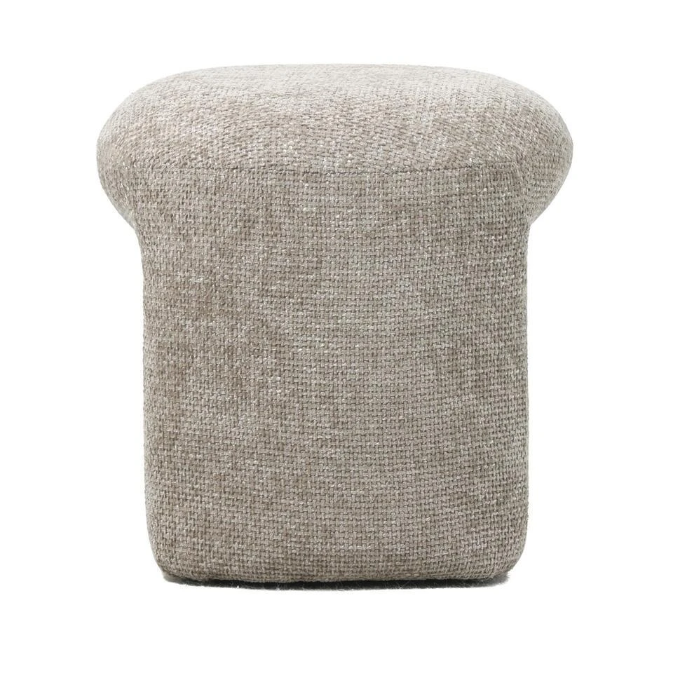 Poef Stof/Textiel Taupe - 47x42x42cm - Raven 7 Poef Stof/Textiel Taupe - 47x42x42cm - Raven - Afbeelding 5