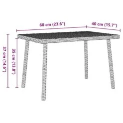 VidaXL - Tuin Salontafel - Grijs - Poly Rattan - 60 X 40 X 37 Cm 17 VidaXL - Tuin Salontafel - Grijs - Poly Rattan - 60 X 40 X 37 Cm -Meubelpromotie 2f89a396003047259f200c77ad2f6b00