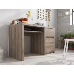 Meubella - Bureau Monaco - Truffel Eiken - 120 Cm -Meubelpromotie 2fec74c89e7b4fc99486e7d6c97849ee