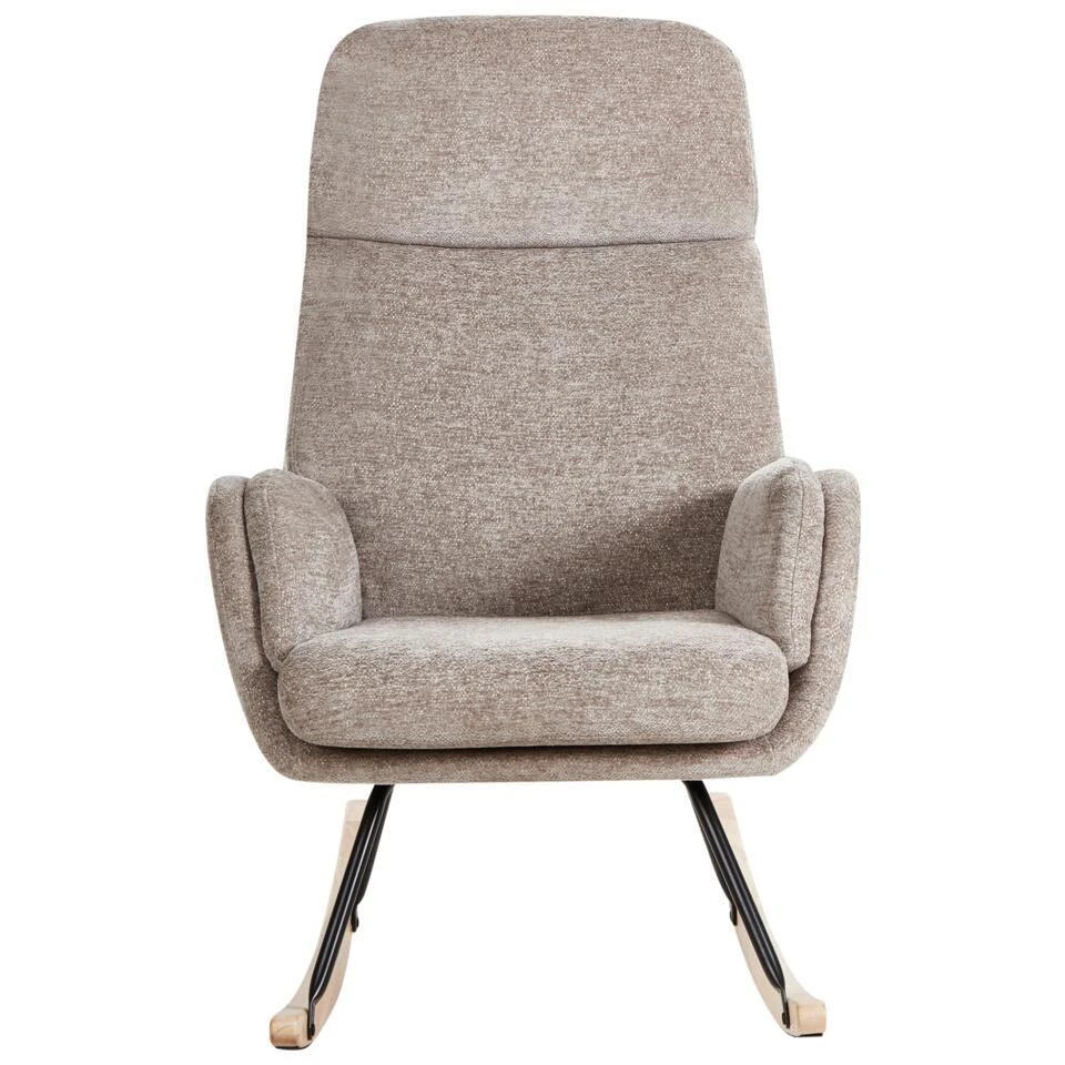 KVELIA - Schommelstoel - Taupe - Polyester 7 KVELIA - Schommelstoel - Taupe - Polyester - Afbeelding 5