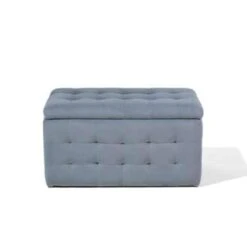 Beliani Ottomaan MICHIGAN - Grijs Fluweel -Meubelpromotie 30b58d24508e439c8c02d40684e263d6