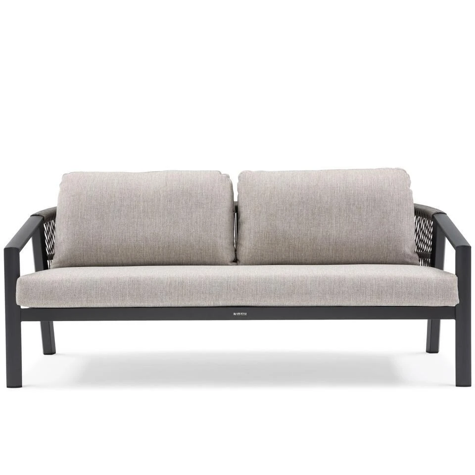 Stoel En Bank Loungeset 5 Personen Aluminium Grijs Lifestyle Garden Furniture 7 Stoel En Bank Loungeset 5 Personen Aluminium Grijs Lifestyle Garden Furniture - Afbeelding 5