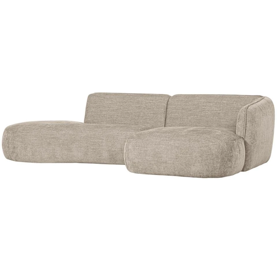 WOOOD Polly Chaise Longue - Polyester - Zand - 71x258x105/150 6 WOOOD Polly Chaise Longue - Polyester - Zand - 71x258x105/150 - Afbeelding 4