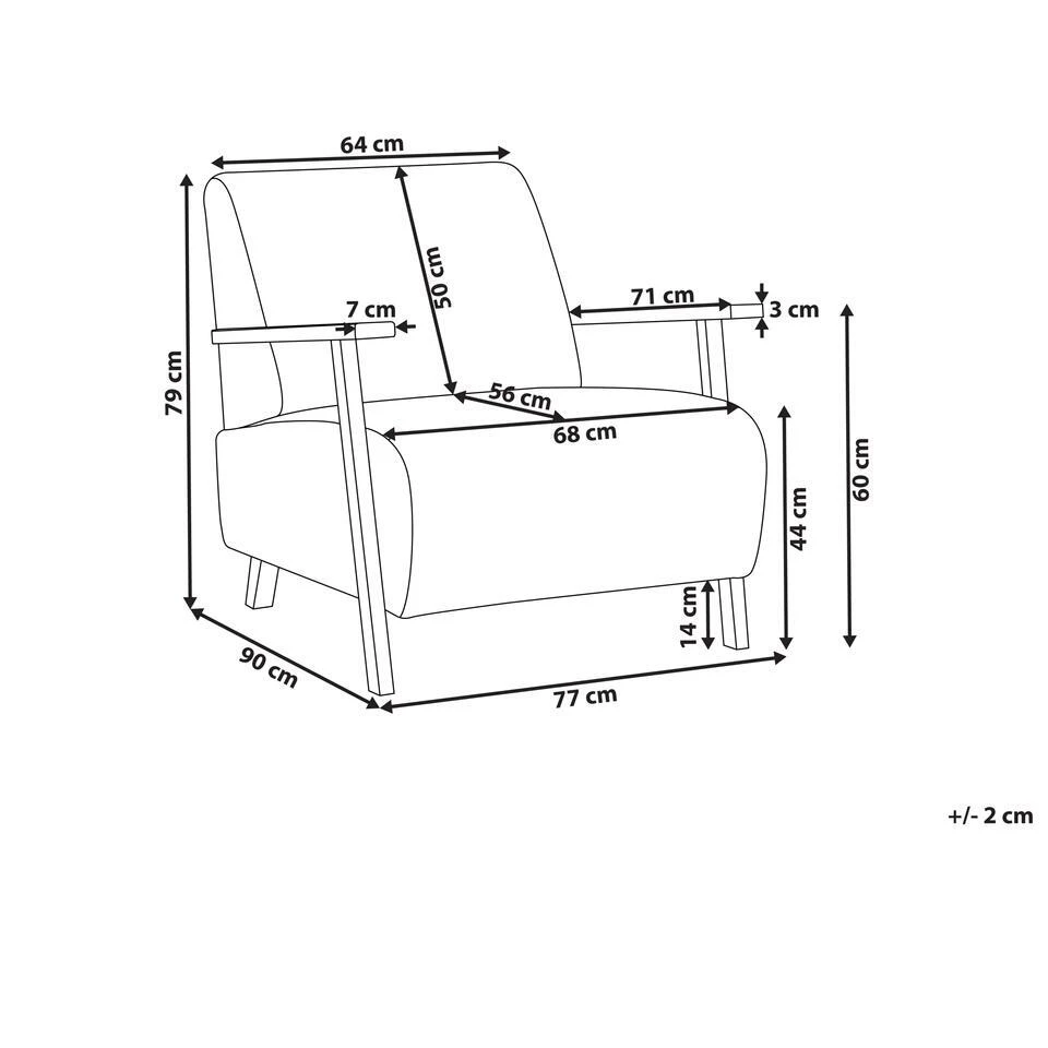 LESJA - Fauteuil - Oranje - Stof 6 LESJA - Fauteuil - Oranje - Stof - Afbeelding 4