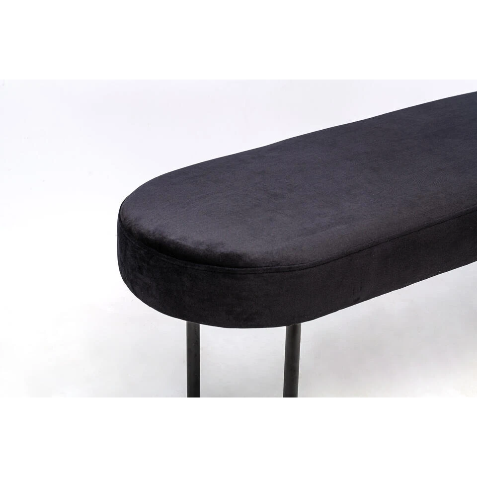 Metalen Bank Met Zwarte Fluwelen Bekleding 8 Metalen Bank Met Zwarte Fluwelen Bekleding - Afbeelding 6